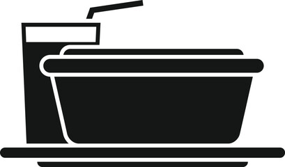 Food meal icon simple vector. Air plane