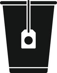 Airline tea cup icon simple vector. Food meal