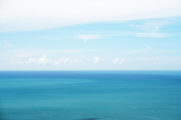 Seascape  Seen from  Overlap Stone is located in Samui island Thailand - Famous check point in Samui island - Blue Nature Abstract background