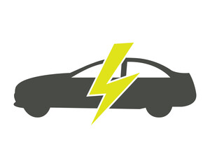 Electric car charging sign - vector 