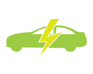 Electric car charging sign - vector 