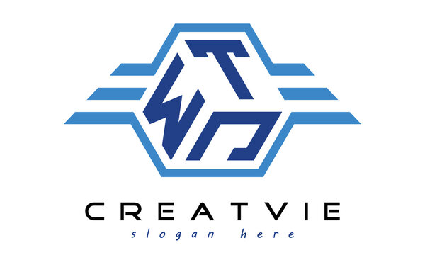 WTJ three letter geometrical wings logo design vector template. wordmark logo | emblem logo | monogram logo | initial letter logo | typography logo | business logo | minimalist logo |