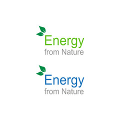 Energy from Nature Sign, Symbol, Logo isolated on White