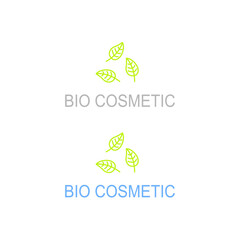 Bio Cosmetic Design Label isolated on White