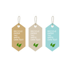 Recycle paper simple Tags for your own Text