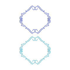 Luxury Ornamental Design Frames isolated On White