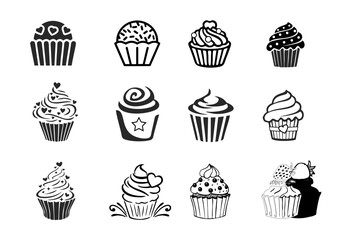 set of cupcakes