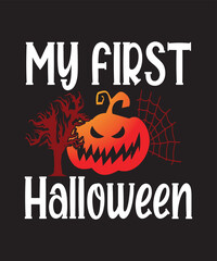 Obraz premium Halloween T-shirt deisgn , Halloween vector graphics