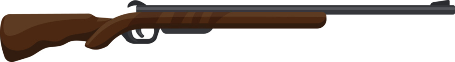 Hunting rifle icon cartoon vector. Hunter equipment