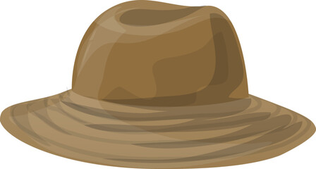 Hunting hat icon cartoon vector. Hunter equipment