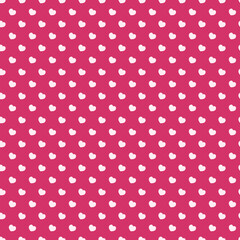 Heart seamless pattern on pink background for Valentine's day, Happy Birthday and other holidays. Decoration element. Vector Illustration