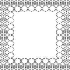 Vector line flowers square for background wallpaper and seamless artwork illustration texture of vector graphic design isolated flat trendy design for cotton beautiful pattern colorful fabric paper