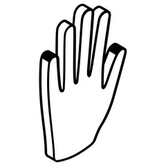 Obraz premium Modern line icon of a glove