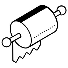 A tissue roll line icon download