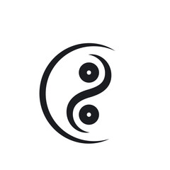 yin yang vector icon illustration design - obrazy, fototapety, plakaty