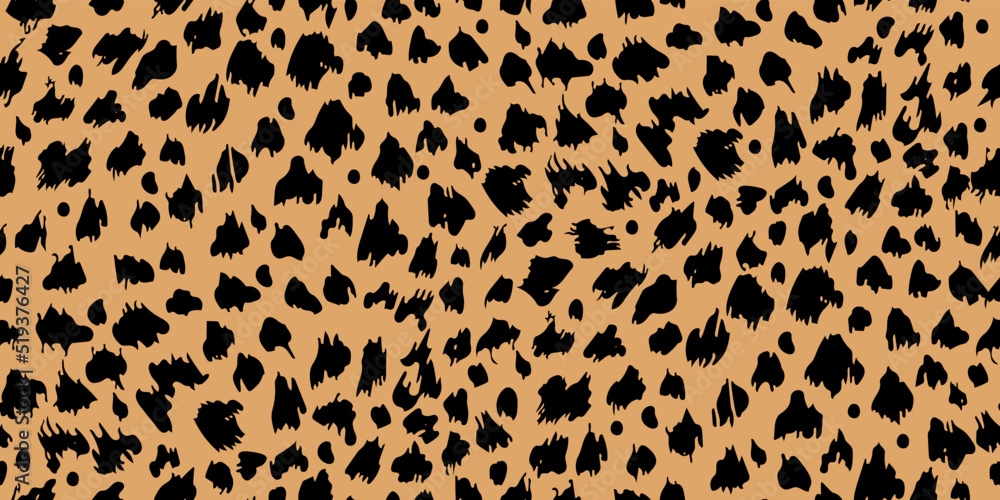 Aufkleber leopard skin texture. animal background. seamless pattern for your design. vector illustration