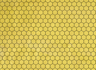 Honeycomb pattern with combination of gold and black color