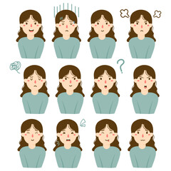 Female go-to faces set