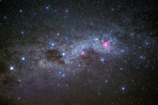 Southern Cross in Milky Way on the night sky 