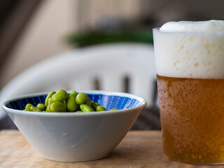 枝豆とビール