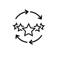 Customer experience and feedback line design icon