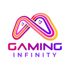 Infinity game Logo. Console logo vector design