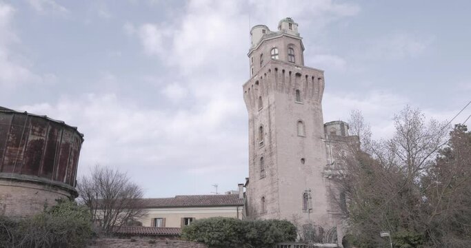 Specola bulding in Padua in a cloudy day