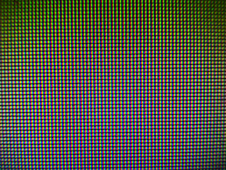 Extreme close-up of pixels on the LCD screen monitor