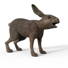 Fototapeta na wymiar 3d-illustration of an isolated talking rabbit animal pet