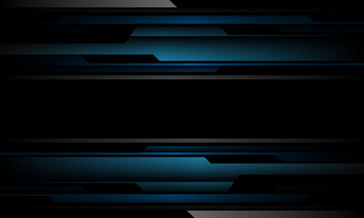 Abstract blue grey metal black cyber futuristic technology geometric design modern background vector