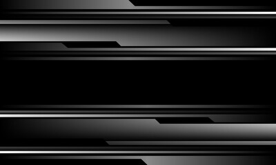 Abstract grey metallic black cyber futuristic technology geometric design modern background vector