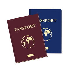 Vector passport. Flat Design citizenship ID. isolated on white background.