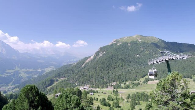 Aerials of Dolomites Mountains Col Raiser Val Gardena S&uuml;dtirol