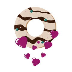 Sweets in a mug, sweet mug, sweet donut mug, donut mug, glazed donuts, confectionery.