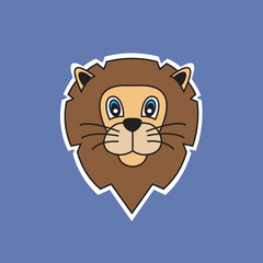 illuatration vector graphic of lion, perfect for sticker, poster, design product and etc