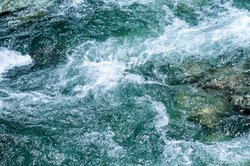 flow of a clear river