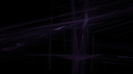 Fototapeta na wymiar Sfondo nero con forme astratte viola