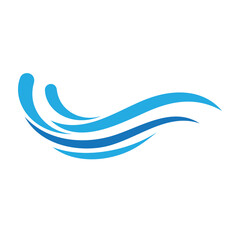 Water wave icon vector illustration design logo