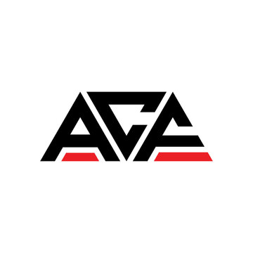 ACF triangle letter logo design with triangle shape. ACF triangle logo design monogram. ACF triangle vector logo template with red color. ACF triangular logo Simple, Elegant, and Luxurious Logo...