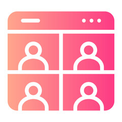 online class gradient icon