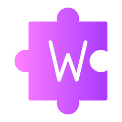 puzzle gradient icon