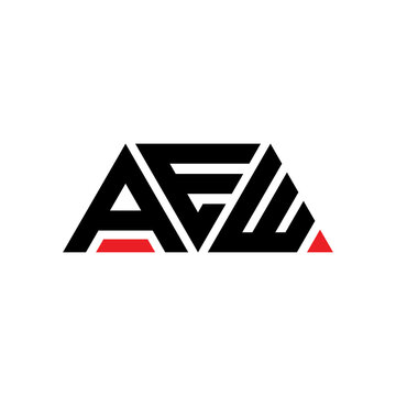 AEW triangle letter logo design with triangle shape. AEW triangle logo design monogram. AEW triangle vector logo template with red color. AEW triangular logo Simple, Elegant, and Luxurious Logo...