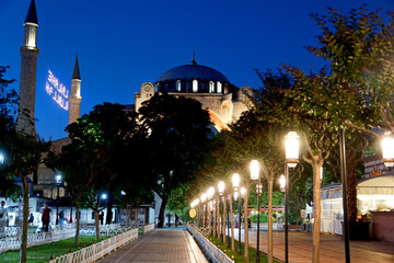 Istanbul, Turkey: Hagia Sophia in the evening light. Built by the eastern Roman emperor Justinian I...