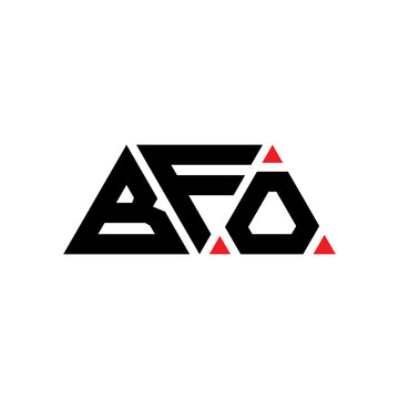 BFO triangle letter logo design with triangle shape. BFO triangle logo design monogram. BFO triangle vector logo template with red color. BFO triangular logo Simple, Elegant, and Luxurious Logo...
