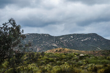 Mountainsides surrounding Lake Hodges in California