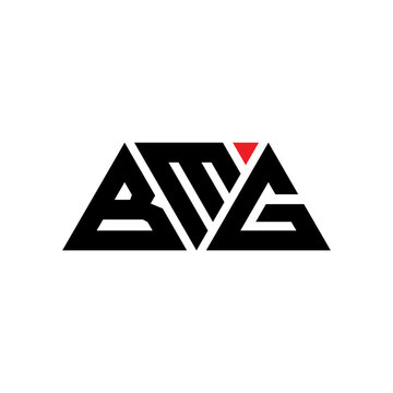 BMG triangle letter logo design with triangle shape. BMG triangle logo design monogram. BMG triangle vector logo template with red color. BMG triangular logo Simple, Elegant, and Luxurious Logo...