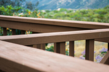 Abstract balcony railing zig zag pattern