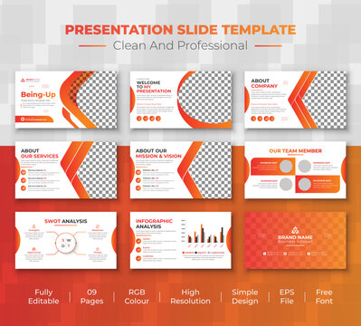 Creative business presentation template, modern company information layout design