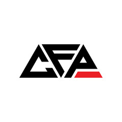 CFP triangle letter logo design with triangle shape. CFP triangle logo design monogram. CFP triangle vector logo template with red color. CFP triangular logo Simple, Elegant, and Luxurious Logo...