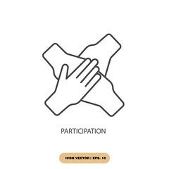 participation icons  symbol vector elements for infographic web